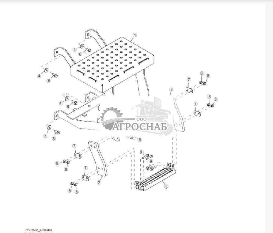 Access Platform and Steps without Mudflap 